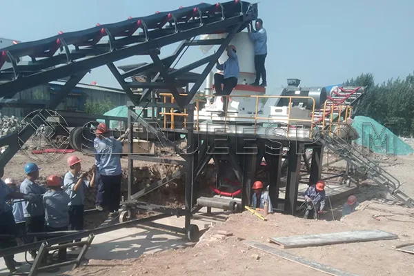 Mining machinery customer site